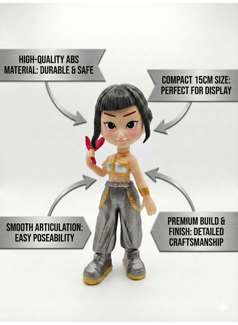 REZZOSS K-Pop Demon Hunters Collectible Figure 15cm – Stylish Anime Action Doll (Rumi/Mira/Zoey) | Streetwear Fashion Girl Group Toy | Non-Toxic Vinyl Statue for Kids & Fans | Birthday Eid Ramadan Gift - Image 2